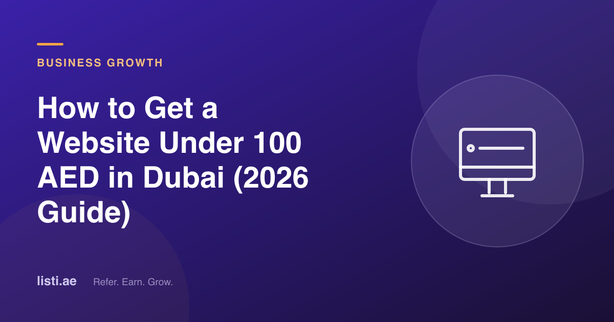 Can You Get a Website Under 100 AED in Dubai? (2026 Guide)
