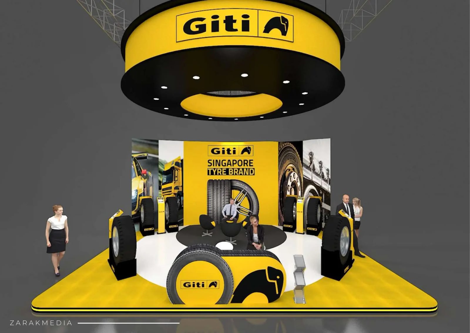3D exhibition stand concept for Giti
